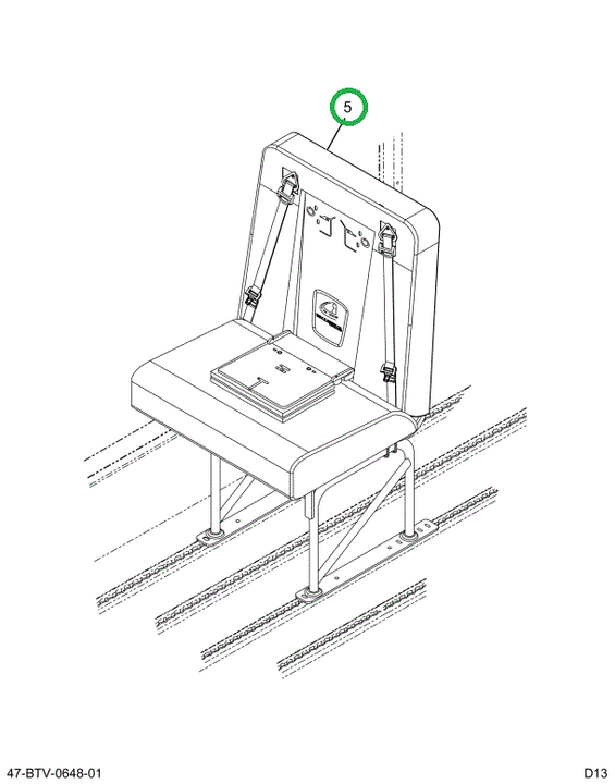 2239826C91 Seat, Right Hand, 3pt/cr 30 4l