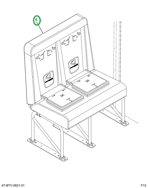 2239844C91 Seat, Left Hand, Cr/ucra 39 6l