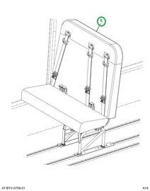 2240239C92 Seat, Right Hand, 3pt 39 4leg