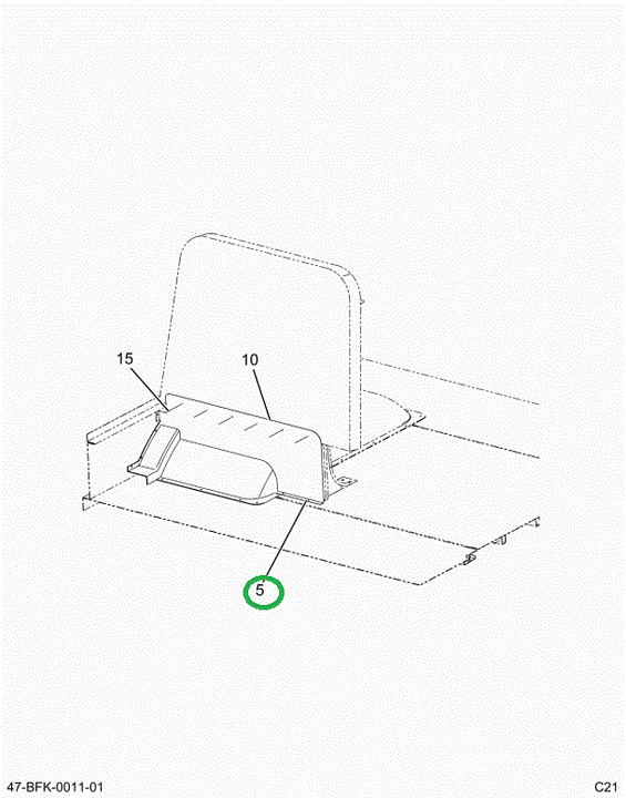 2240567C1 Panel, Modesty, 36 Inch L W/ho