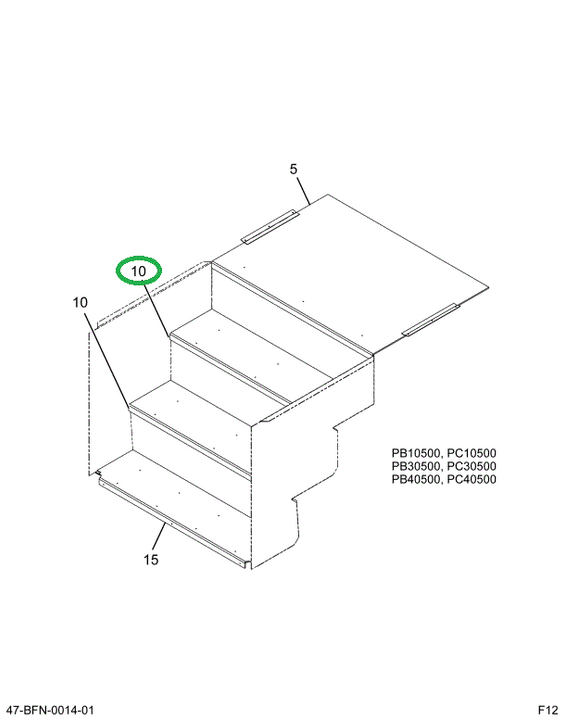 2240571C1 TREAD, STEP , TOP VINYL PEBBLE