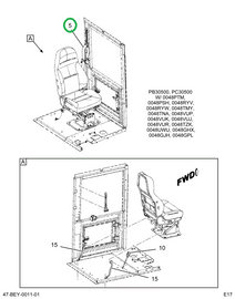 2241014C1 BELT , OR DRVR SEAT INC 3PT W/