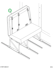 2241063C91 Seat, Left Hand, 39 6leg 3pt T