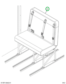 2241064C91 Seat, Right Hand, 39 6leg 3pt