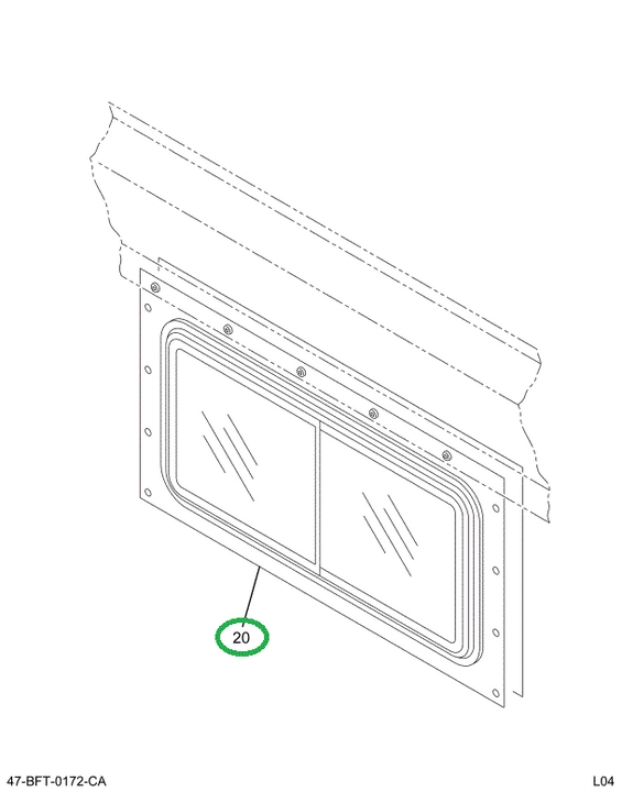 2241126C91 Window Oval K/o Assembly L Ful