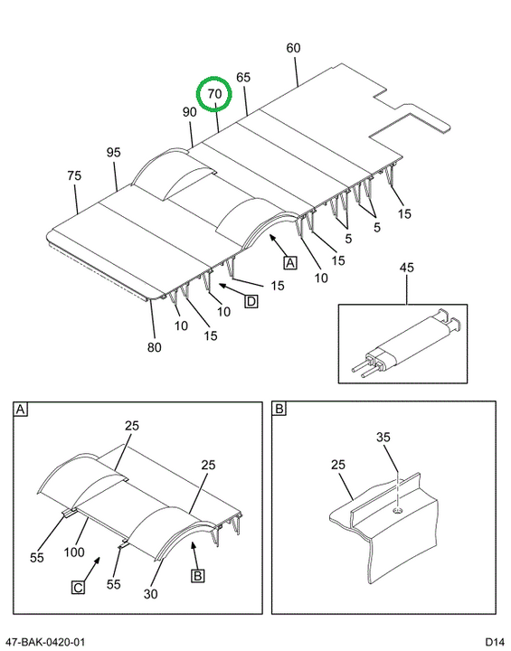 2241492C1 Floor, Bus, Section, Assy 27 I