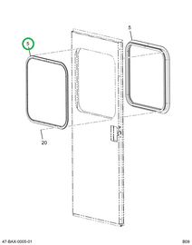 2241652C1 GLASS, DOOR, BUS BODY , O/O AL