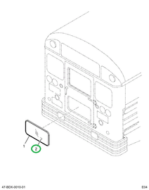 2241661C1 GLASS, DOOR, BUS BODY , RR BTM