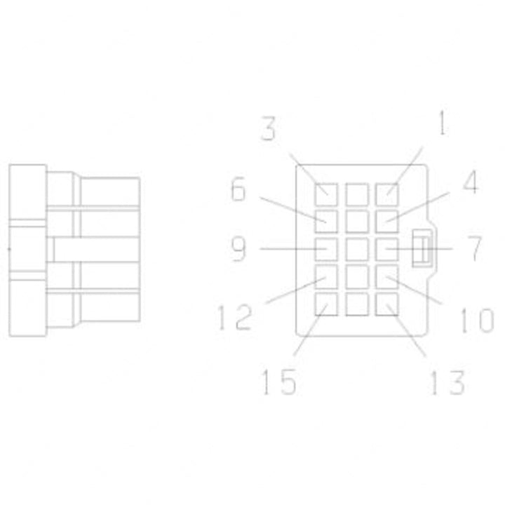 23-13149-027 CONNECTOR, ELEC, 15 CAVITY, MCP2.8