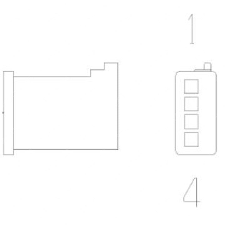 23-13151-401 PLUG-4CAV,MQS,AI 1 1355397 1,B