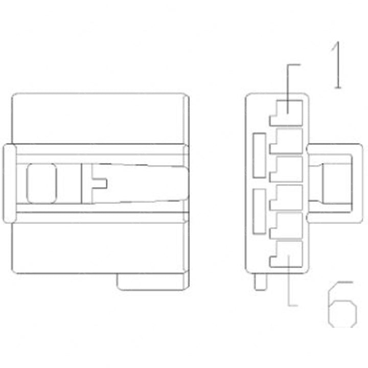 23-13151-614 PLUG-6CAV,MQS,AI 1-969508-1,BK A KEY