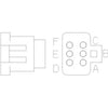 23-13152-600 PLUG-6CAV,RS,MSEPB295 06120,GY