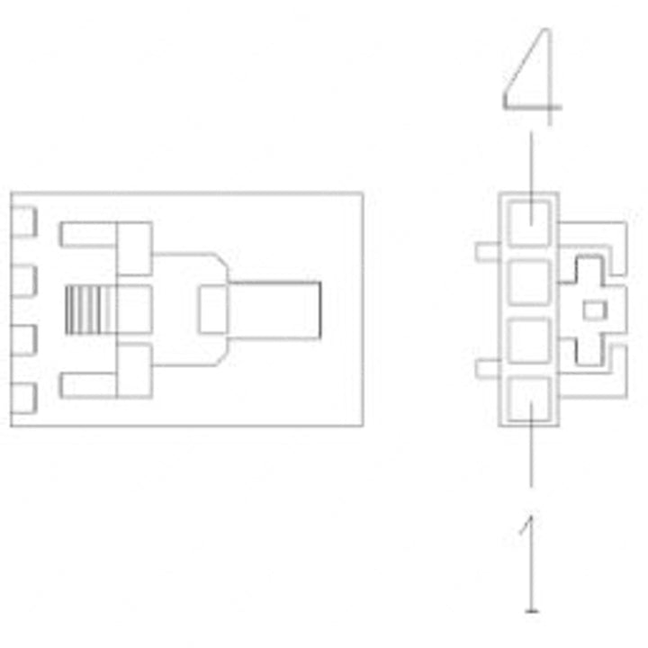 23-13662-412 PLUG-4CAV,SL,MOL50-57-9404,BK