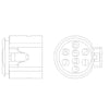 23-13662-806 CONNECTOR-8 CAV,BK