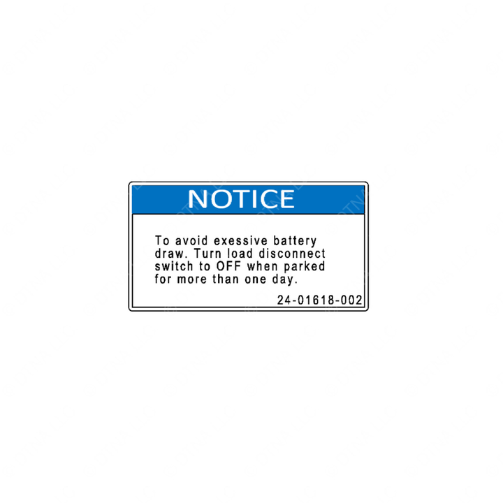 24-01618-002 LABEL-NOTICE,BATTERY DRAW