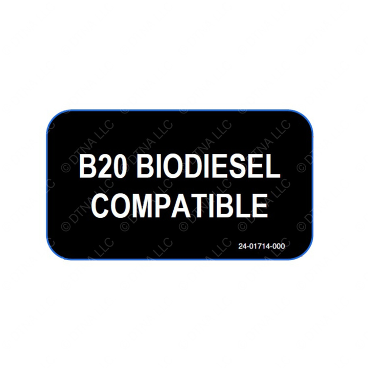 24-01714-000 LABEL-FUEL/OIL TANK- B20 COMPATIBLE