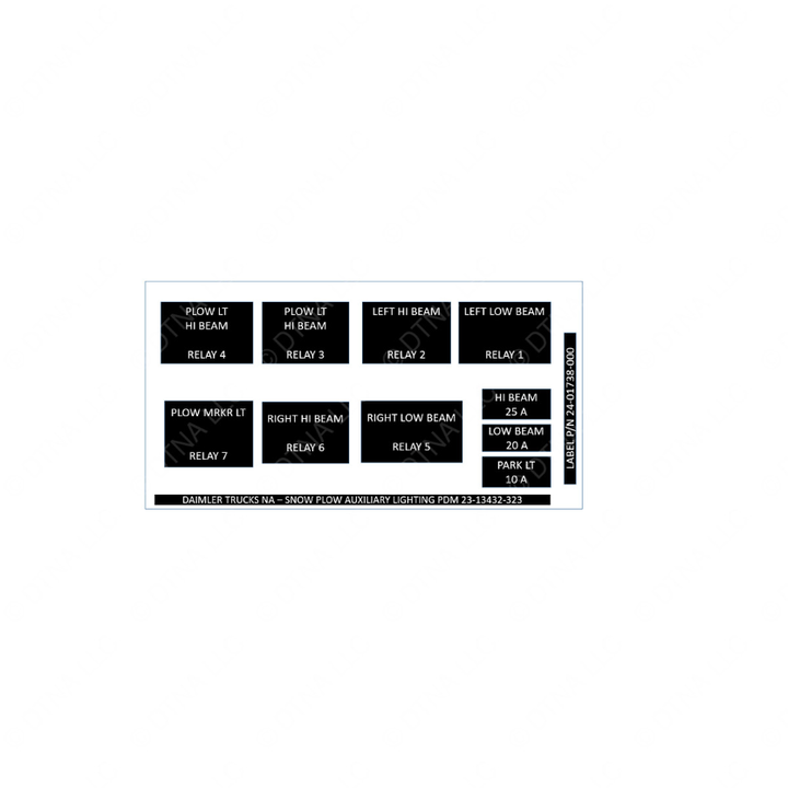 24-01738-000 LABEL-PLOW LIGHTS,M2,H W L