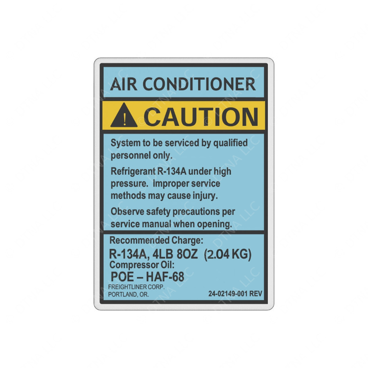 24-02149-001 LABEL-ENGLISH 4LB,8OZ,R-134A
