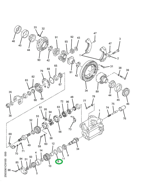 242816R1 SHIM PIN GEAR BRG SPACER .005