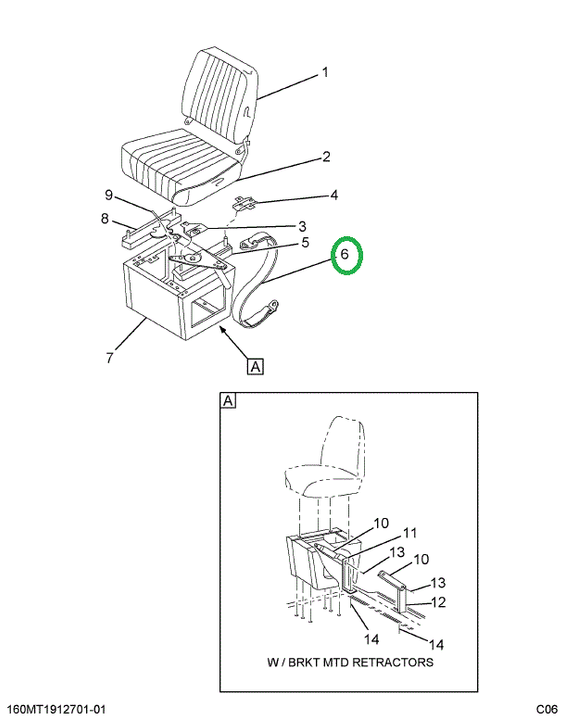 244845R2 BELT SEAT