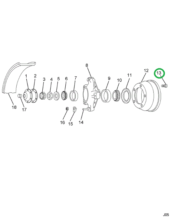 24889R1 BOLT  3/4 X 2-1/4 PHC TYPE 8