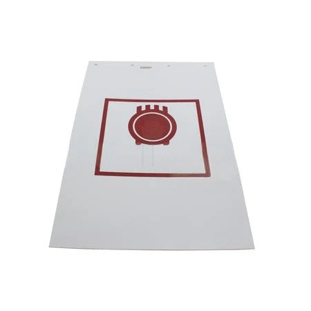 24X36WKWB MUDFLAP-WHITE 3/16 36 KW BUG RED