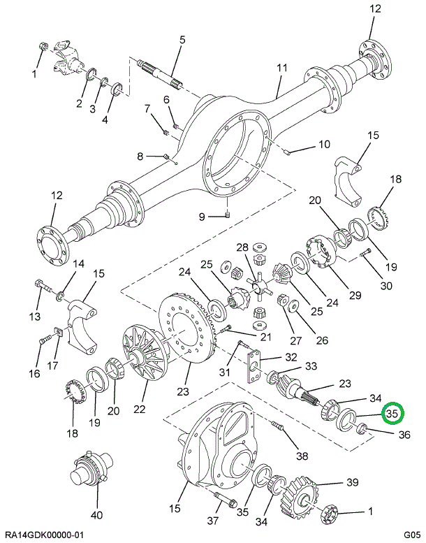 2500178C1 BEARING-CUP INR/OTR PINION