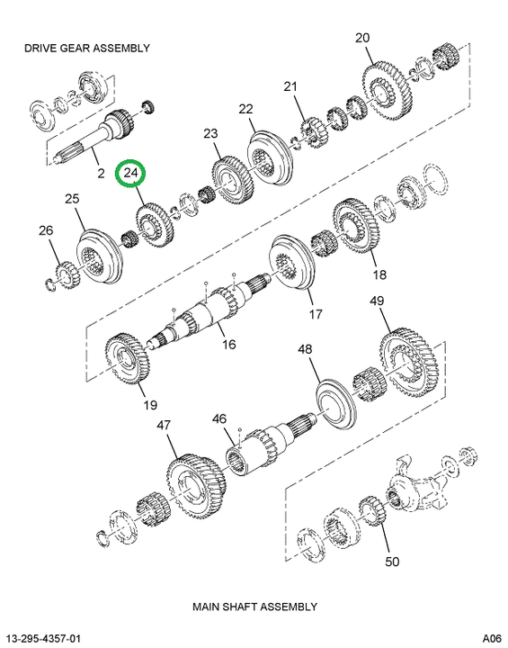 2500215C1 GEAR MASFT 6TH SPEED