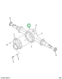 2500265C1 Housing, Axle, Rear/rear