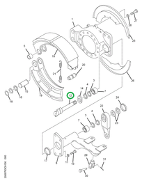 2500803C1 Camshaft, Brake s Cam Left, Re
