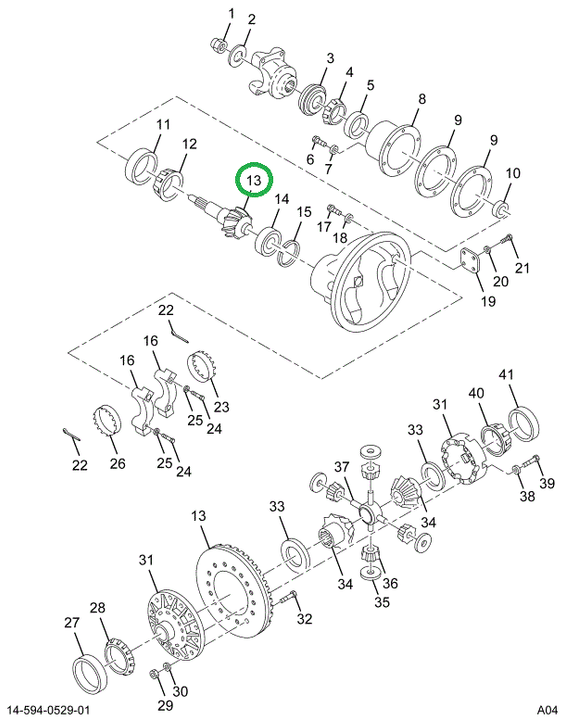 2501042C91 Gear Set, Ring And Pinion Diff