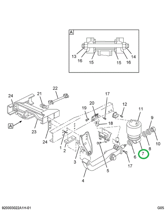 2501620C91 Bushing Kit, Beam End, Equaliz