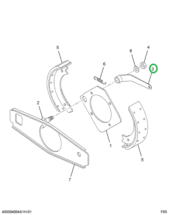 2501641C1 LEVER DRUM BRK OPERATING