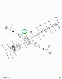 2502004C1 Housing, Forward Rear Axle
