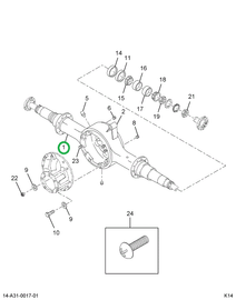 2502050C1 Housing, Rear Rear Axle