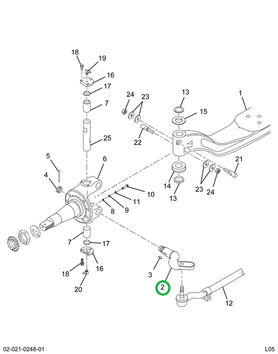 2502156C1 ARM STRG TIE ROD LT 02ADC
