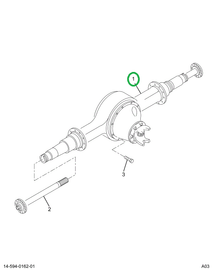 2502444C1 Housing, Rear Rear Axle