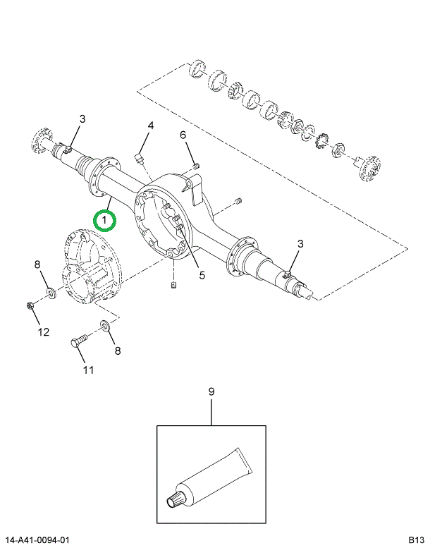 2502487C1 Housing, Rear Rear Axle