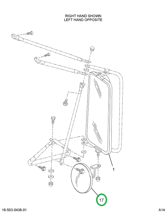 2502505C1 BRACKET CONVEX GLASS GIMBLE