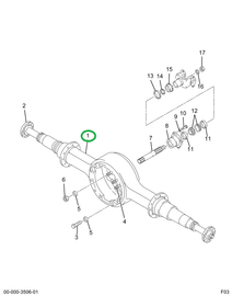 2502533C1 Housing, Axle, Forward/rear, 1