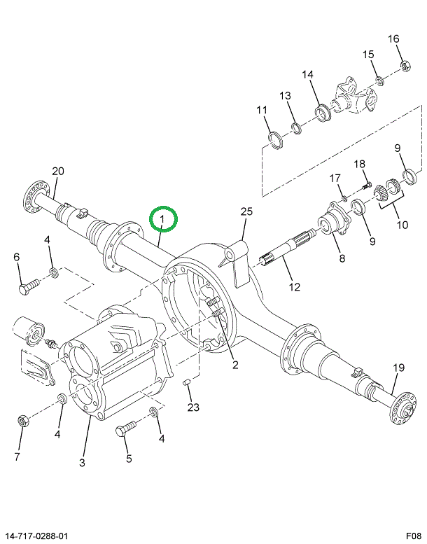2502535C1 Housing, Forward Rear Axle