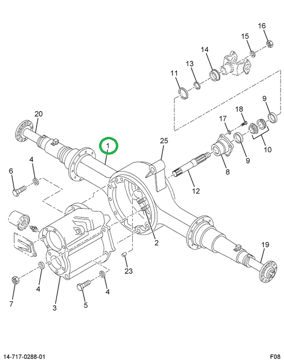 2502535C1 Housing, Forward Rear Axle