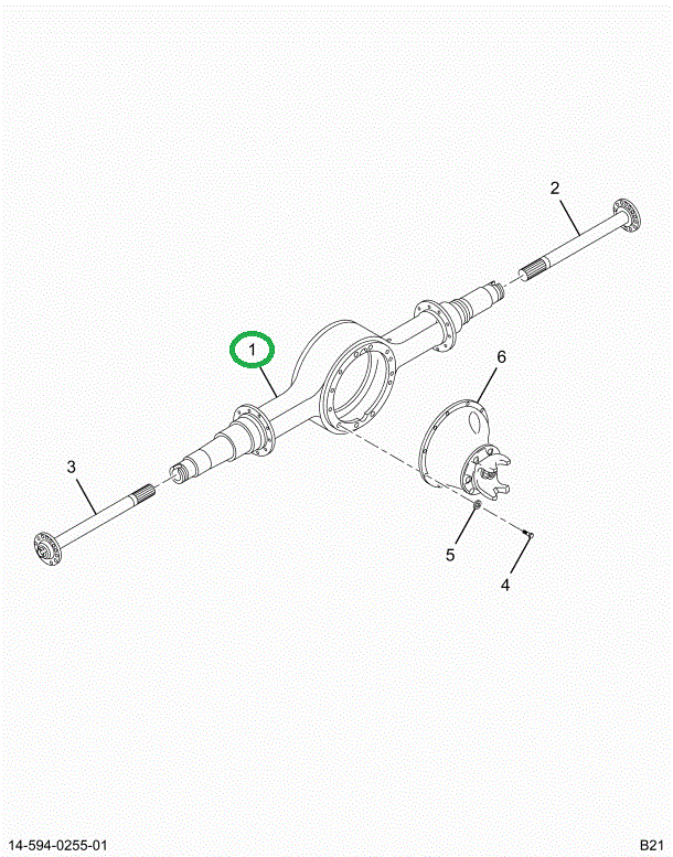 2502540C1 Housing, Rear Rear Axle