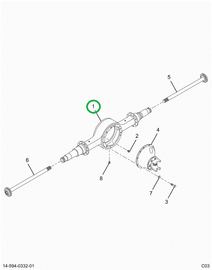 2502541C1 Housing, Axle, Rear