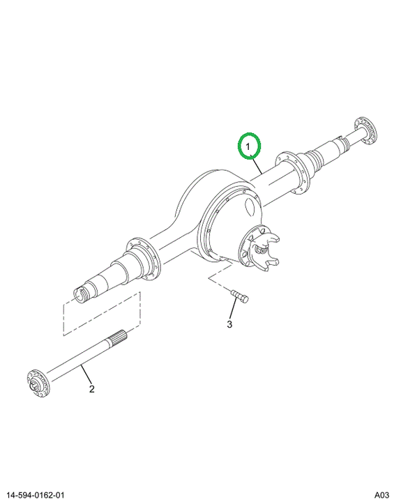 2502604C1 HOUSING R/R AXLE 14GRP S