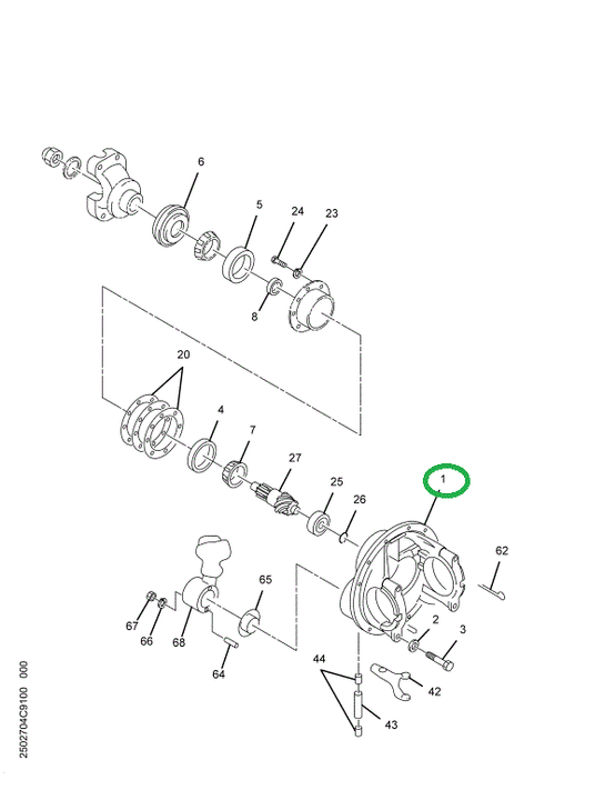 2502723C91 Carrier, Differential W/bolts