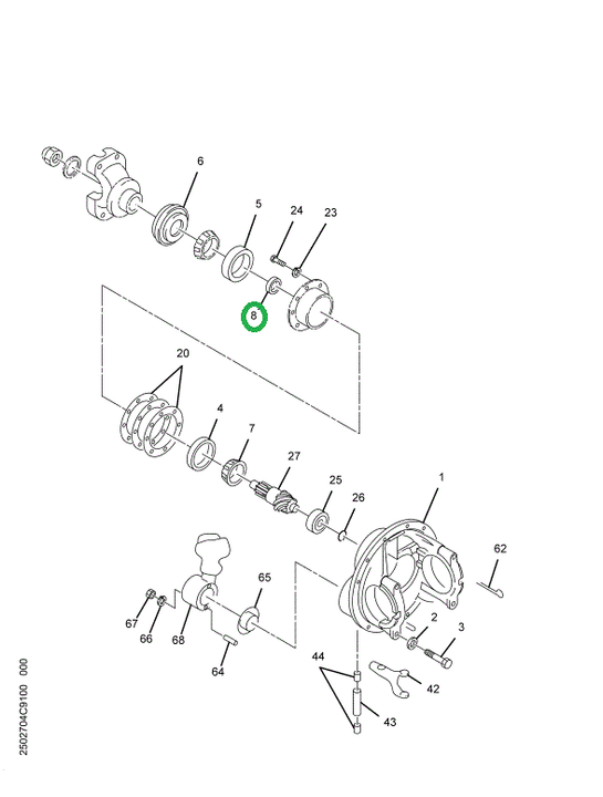 2502733C1 Spacer, Pinion Bearing .256