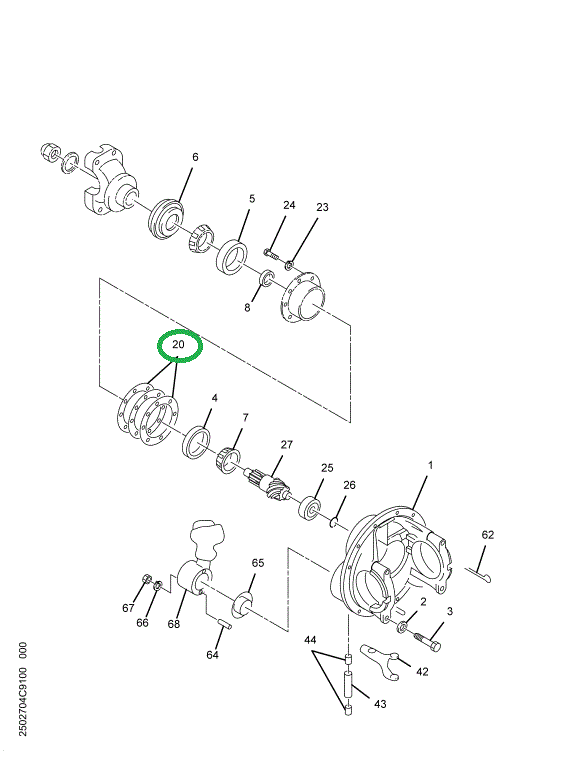 2502738C1 Shim, Bearing Cage Pinion Gear