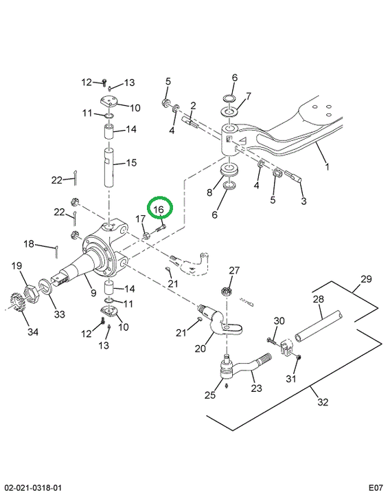 2503035C1 BOLT-STRG KNCKL STOP ASM