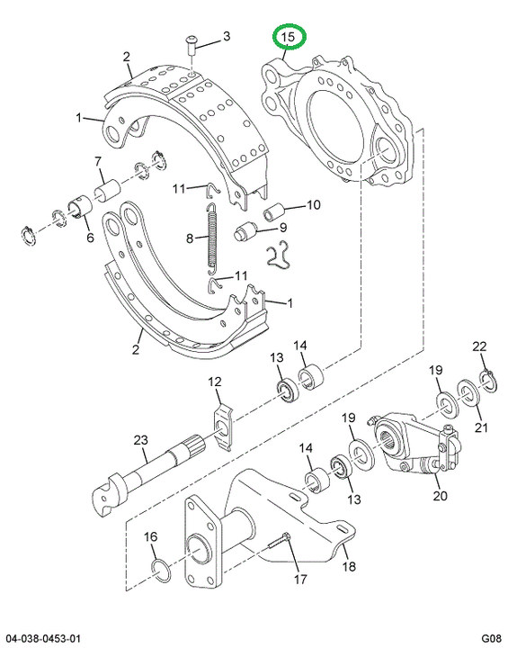 2503209C91 Spider, Brake, Rear, W/ Bushin